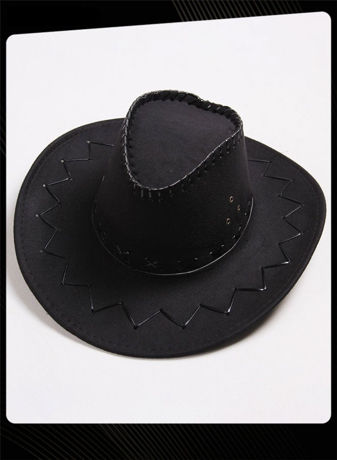 Bluelans Classic Wide Brim Sun Protection Western Cowboy Style Hat for Men Women Outdoor Travel Camping - Image 3